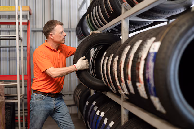 senior-mechanic-man-orange-shirt-choosing-tire-tire-store-auto-service-garage_
